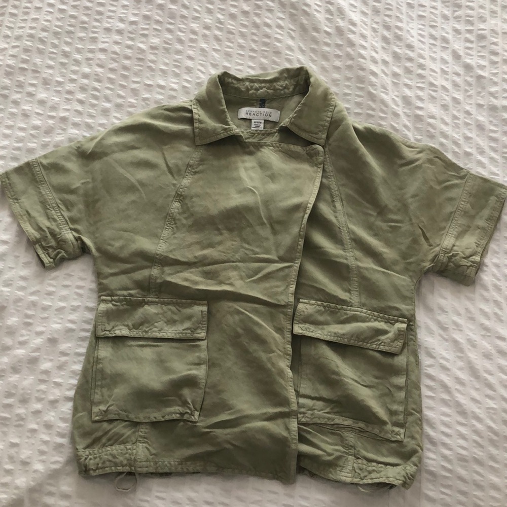 Kenneth Cole Linen Blend Double Breasted Jacket